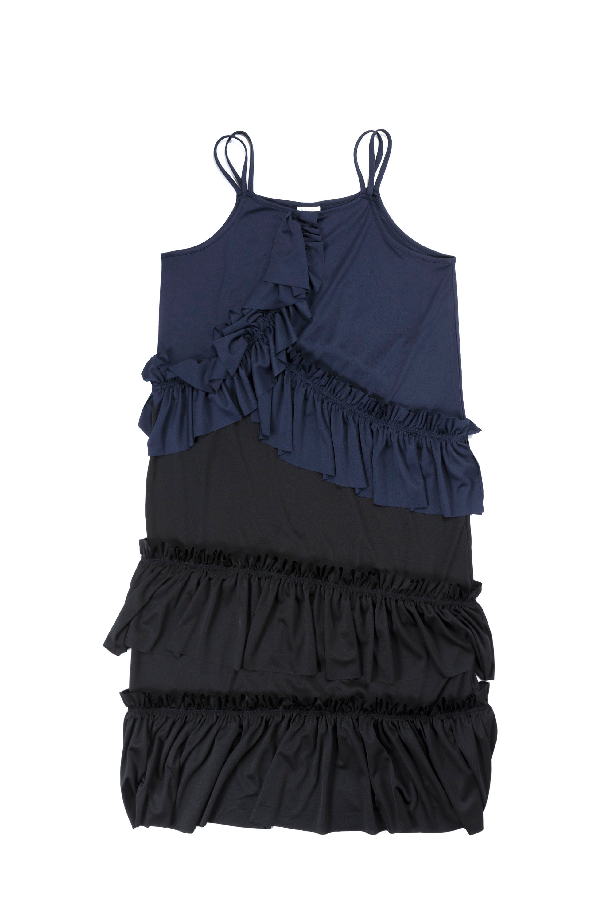 RhodolirioN ロドリリオン SS23 FRILL CAMISOLE DRESS / BLK - NUBIAN