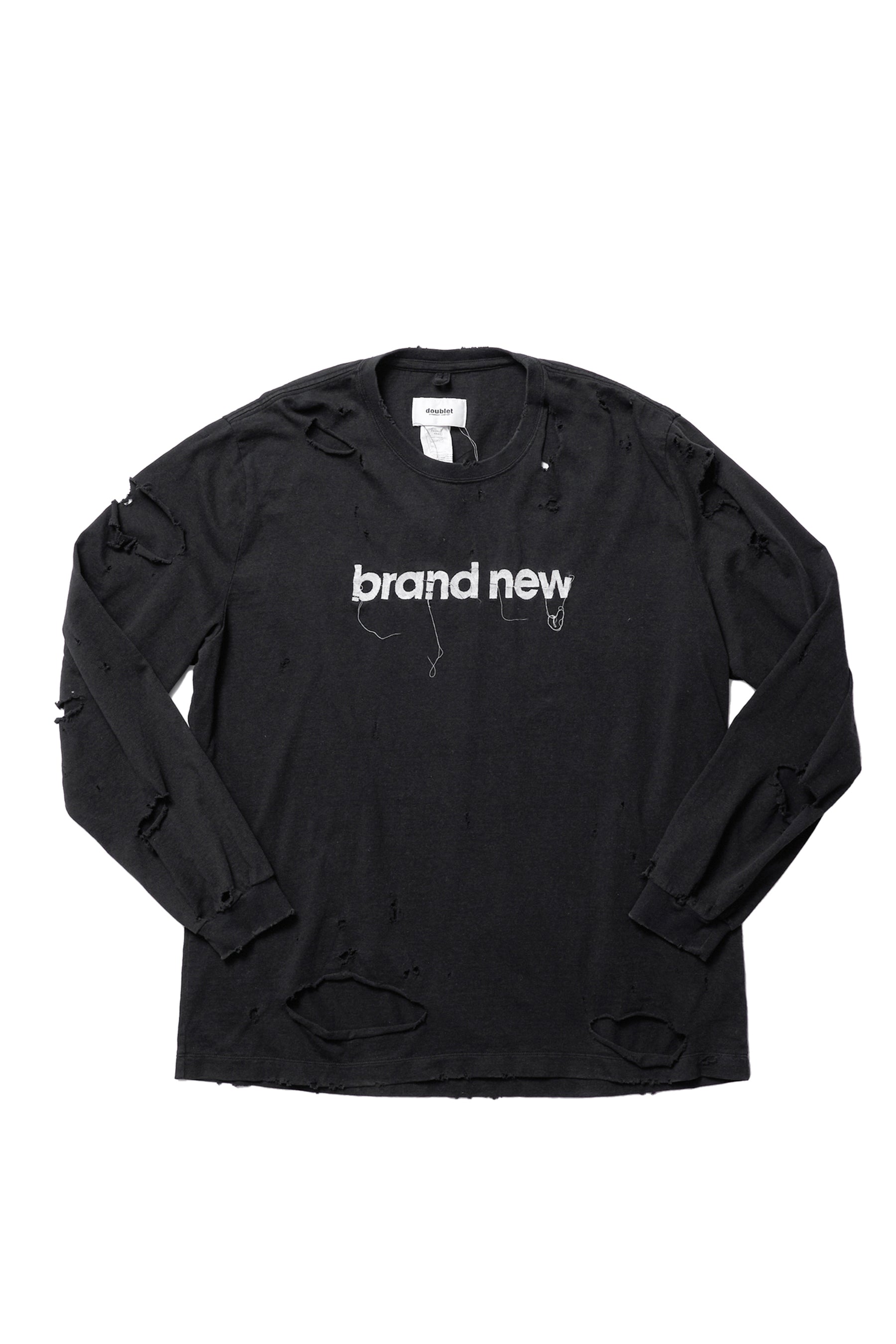 DESTROYED LONG SLEEVE T-SHIRT / BLK