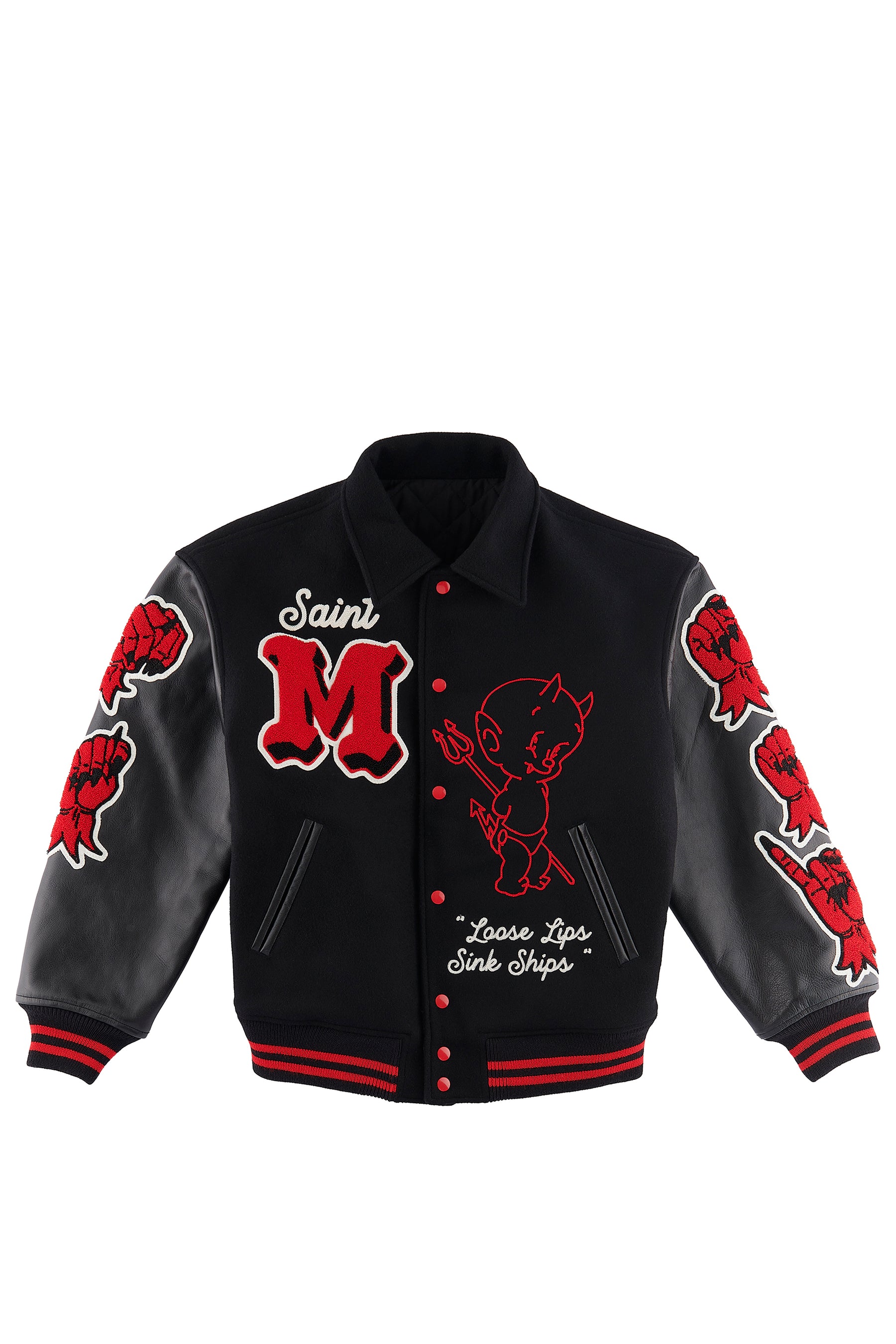 VARSITY JKT / DEVIL M / BLK