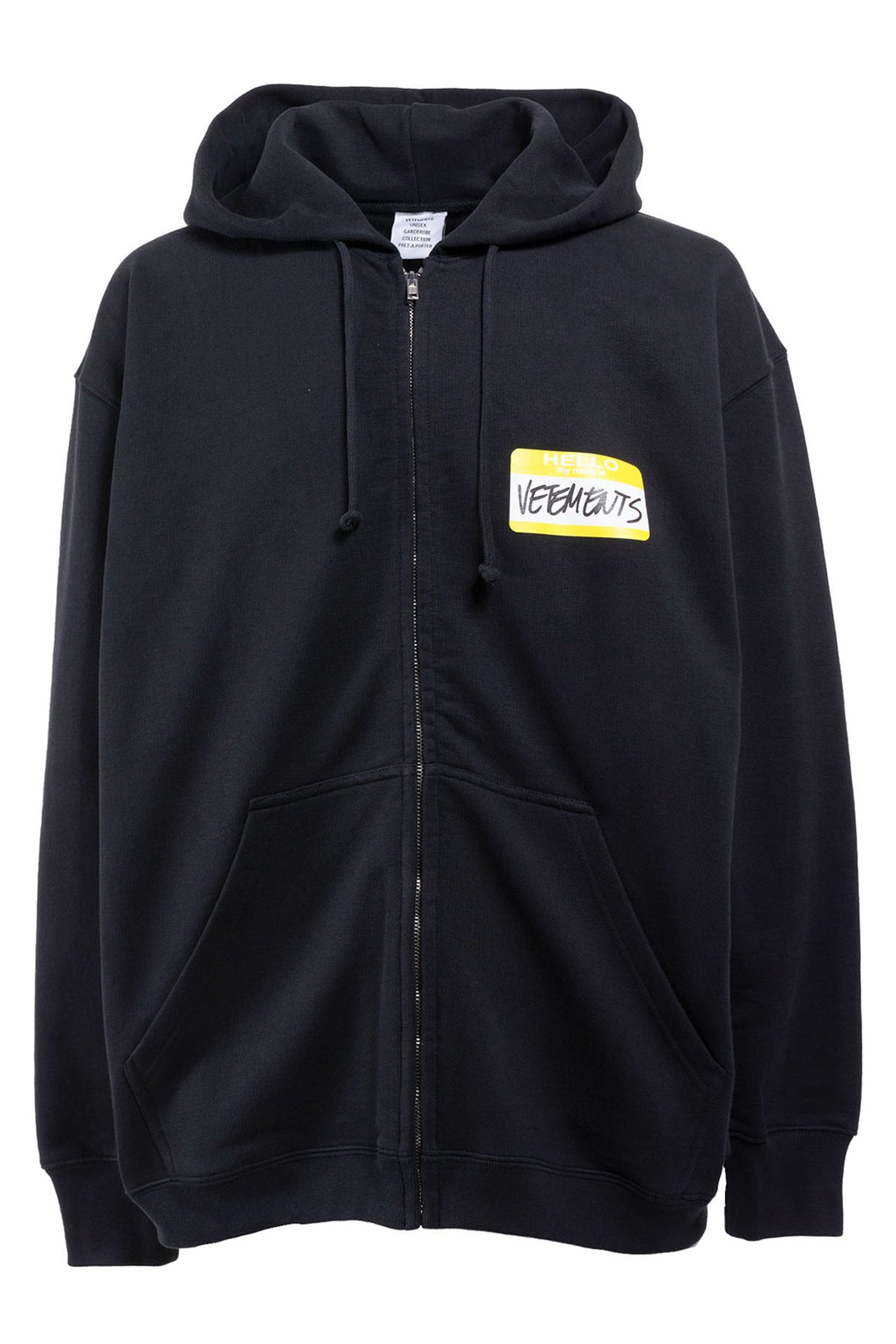 VETEMENTS ヴェトモン My Name Is Zip Hoodie S-