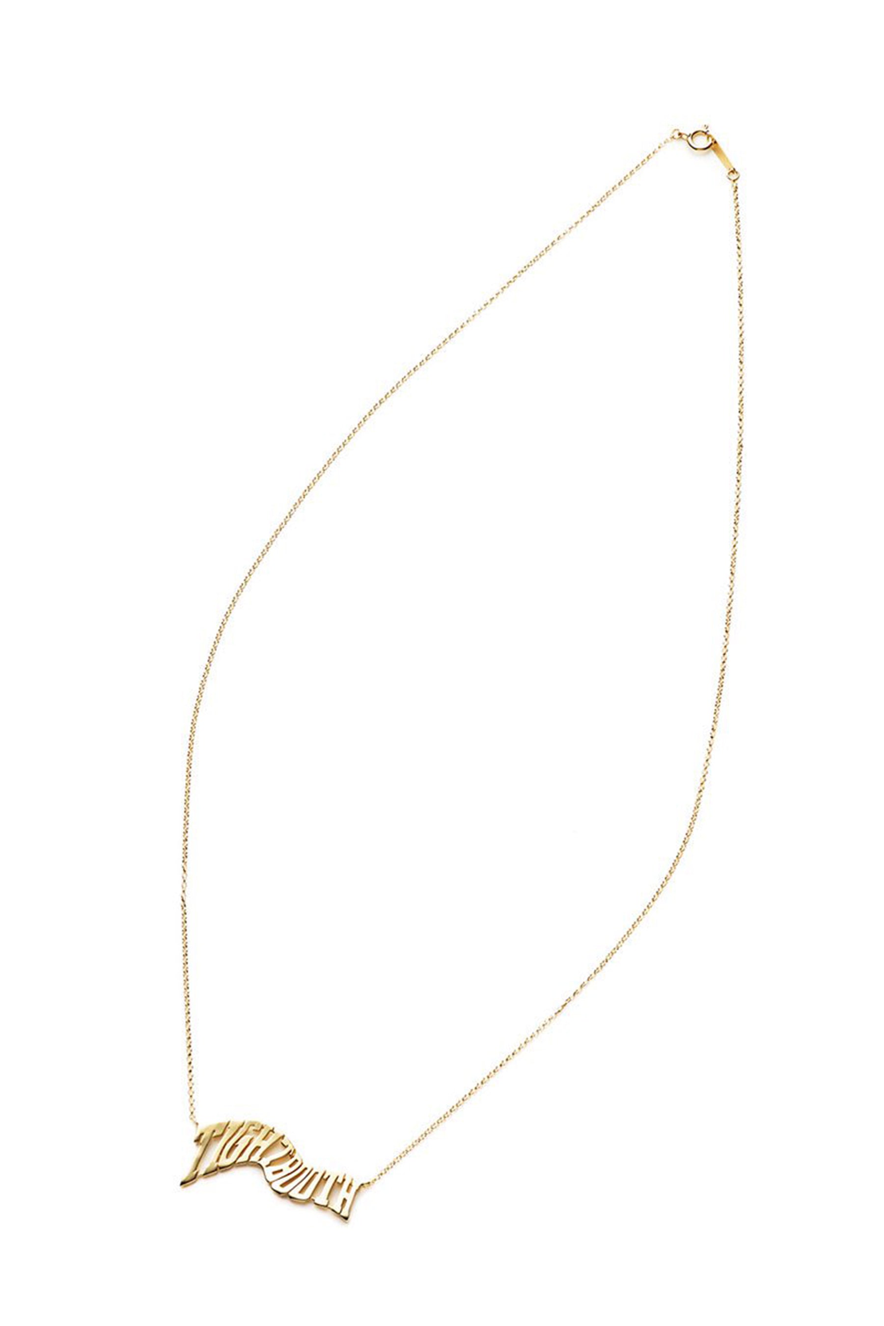 ACID LOGO NECKLACE - 14K / GLD