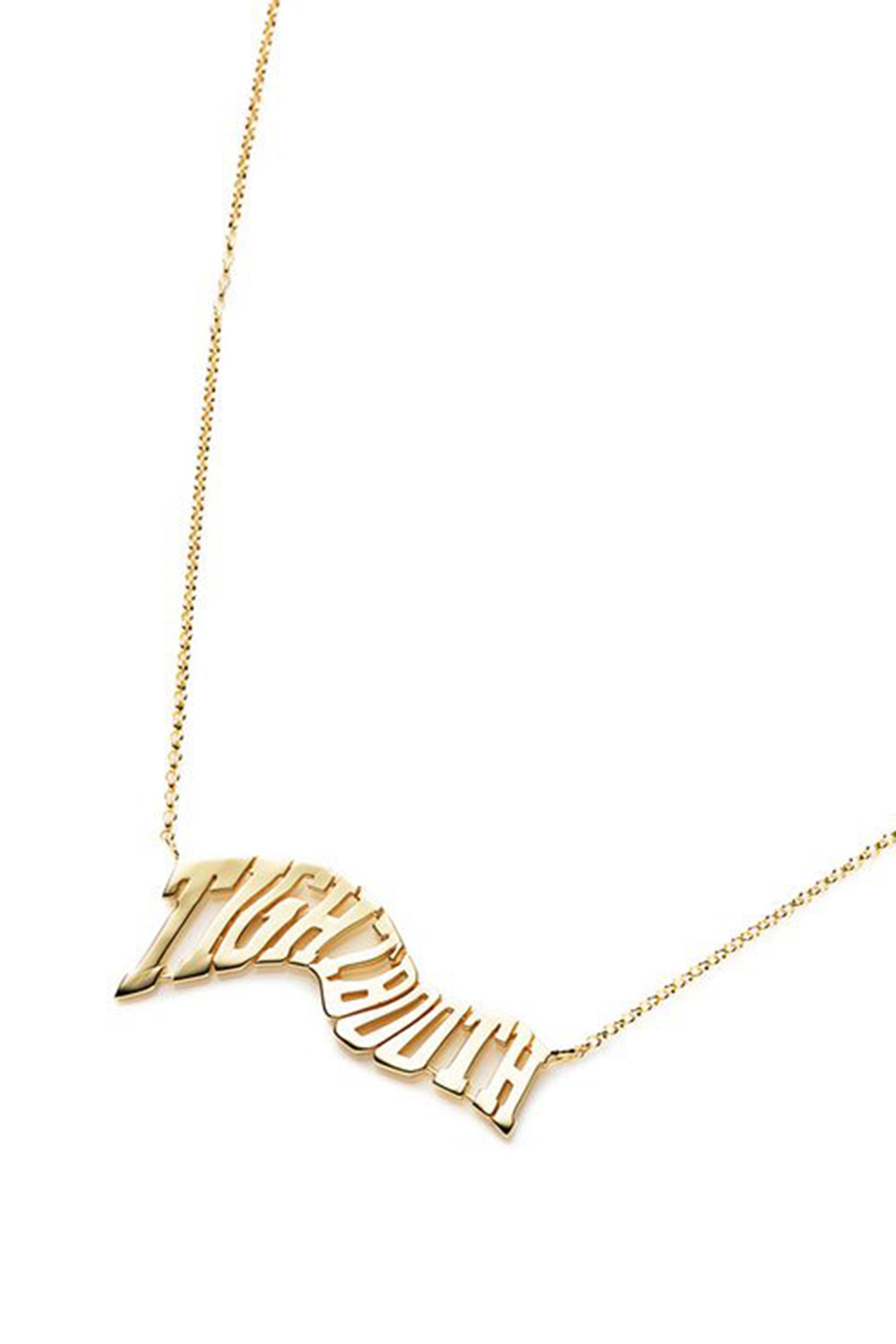 ACID LOGO NECKLACE - 14K / GLD