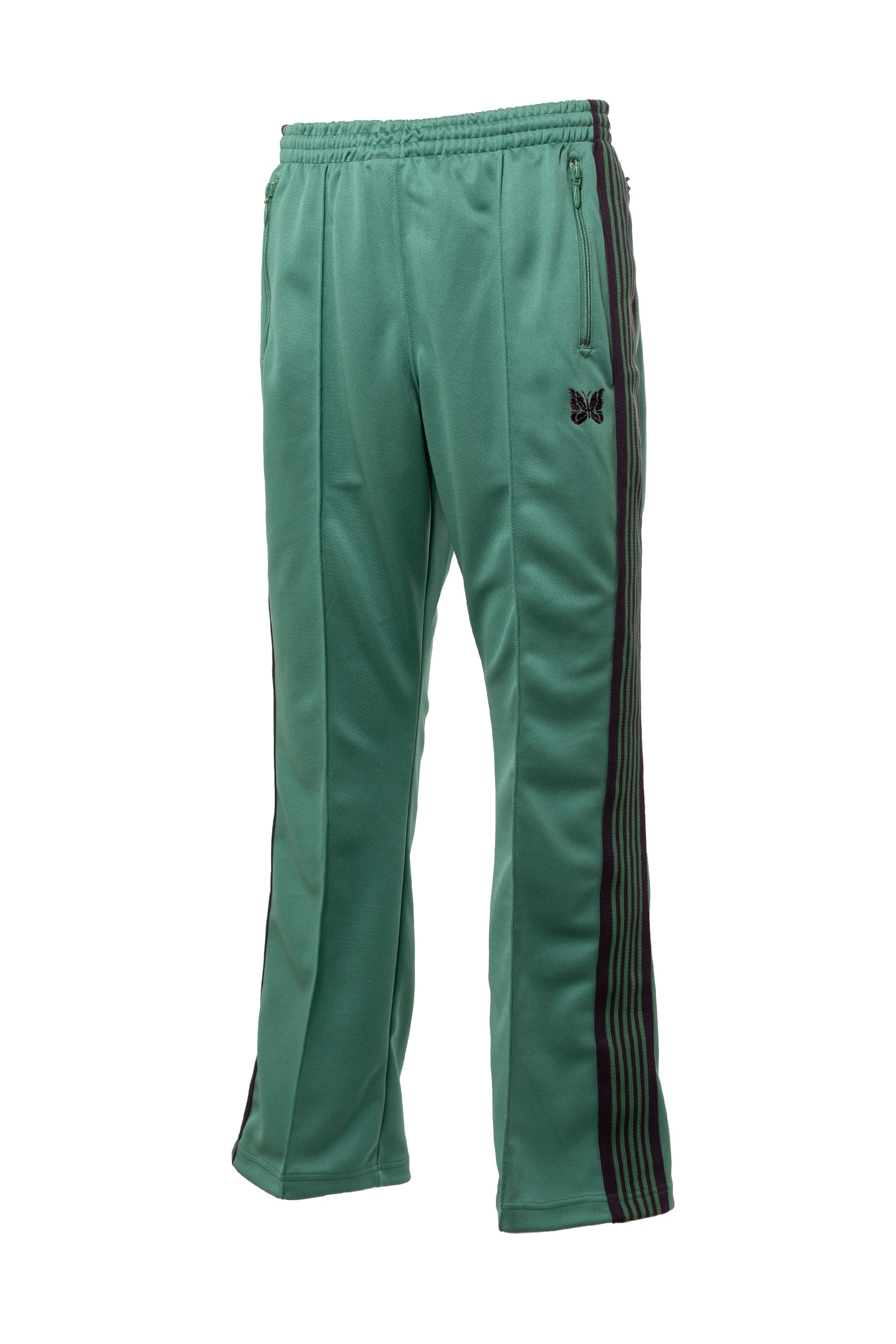 BOOT-CUT TRACK PANT - POLY SMOOTH / EMERALD