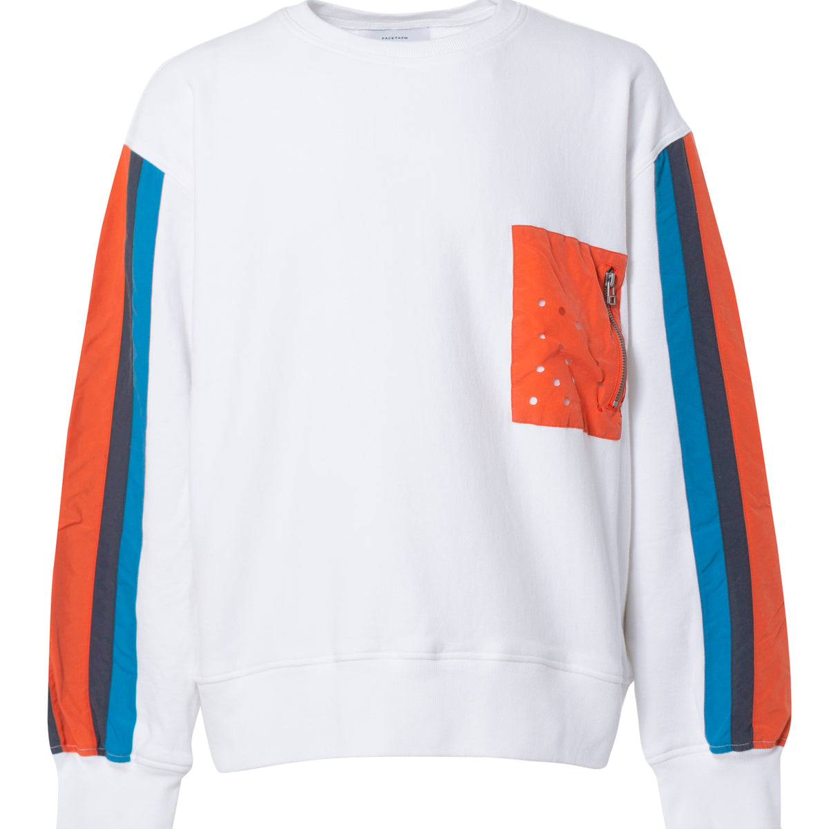 FACETASM 23SS XXL PATCHWORK DOT CREWNECK / WHT - NUBIAN