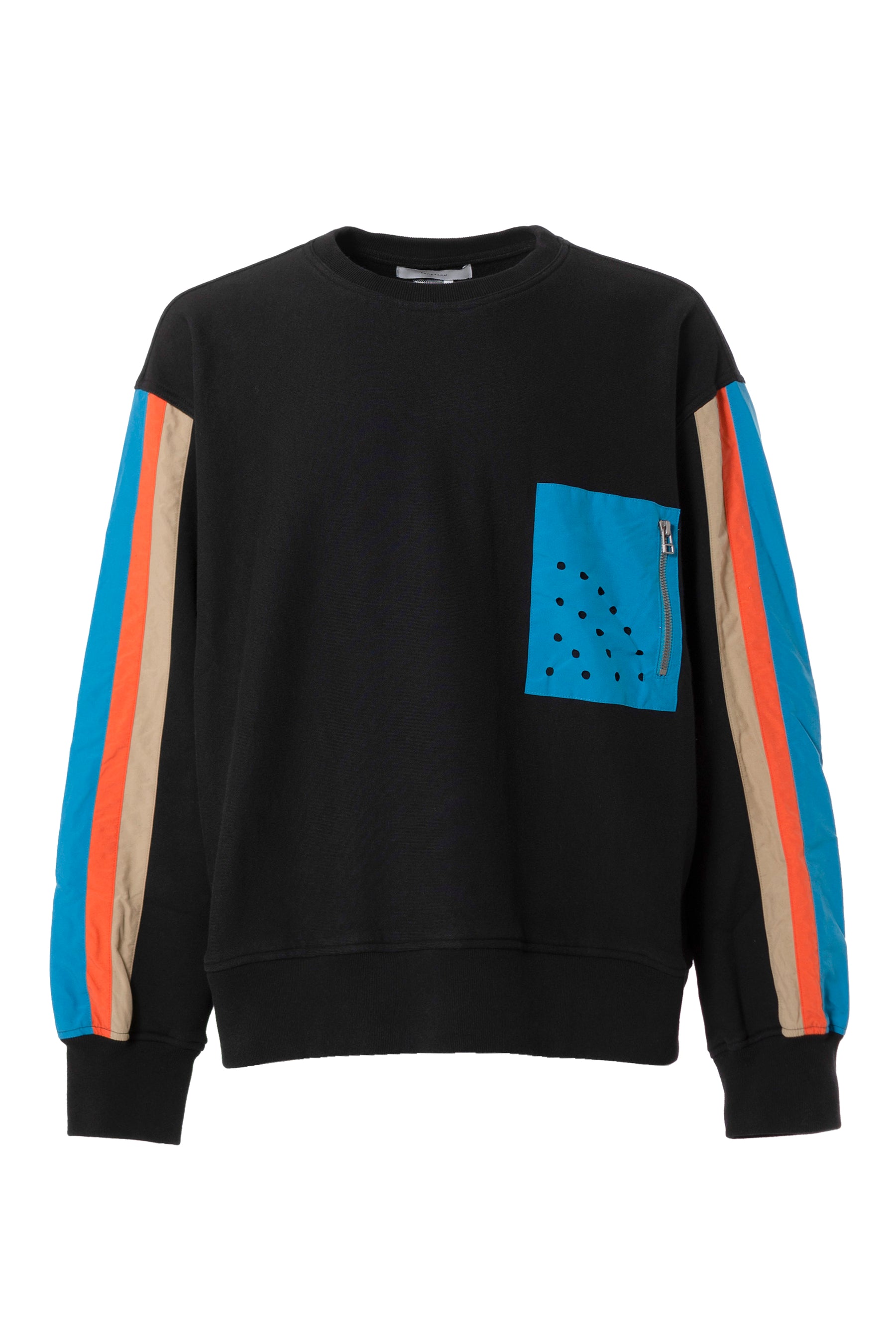 XXL PATCHWORK DOT CREWNECK / BLK