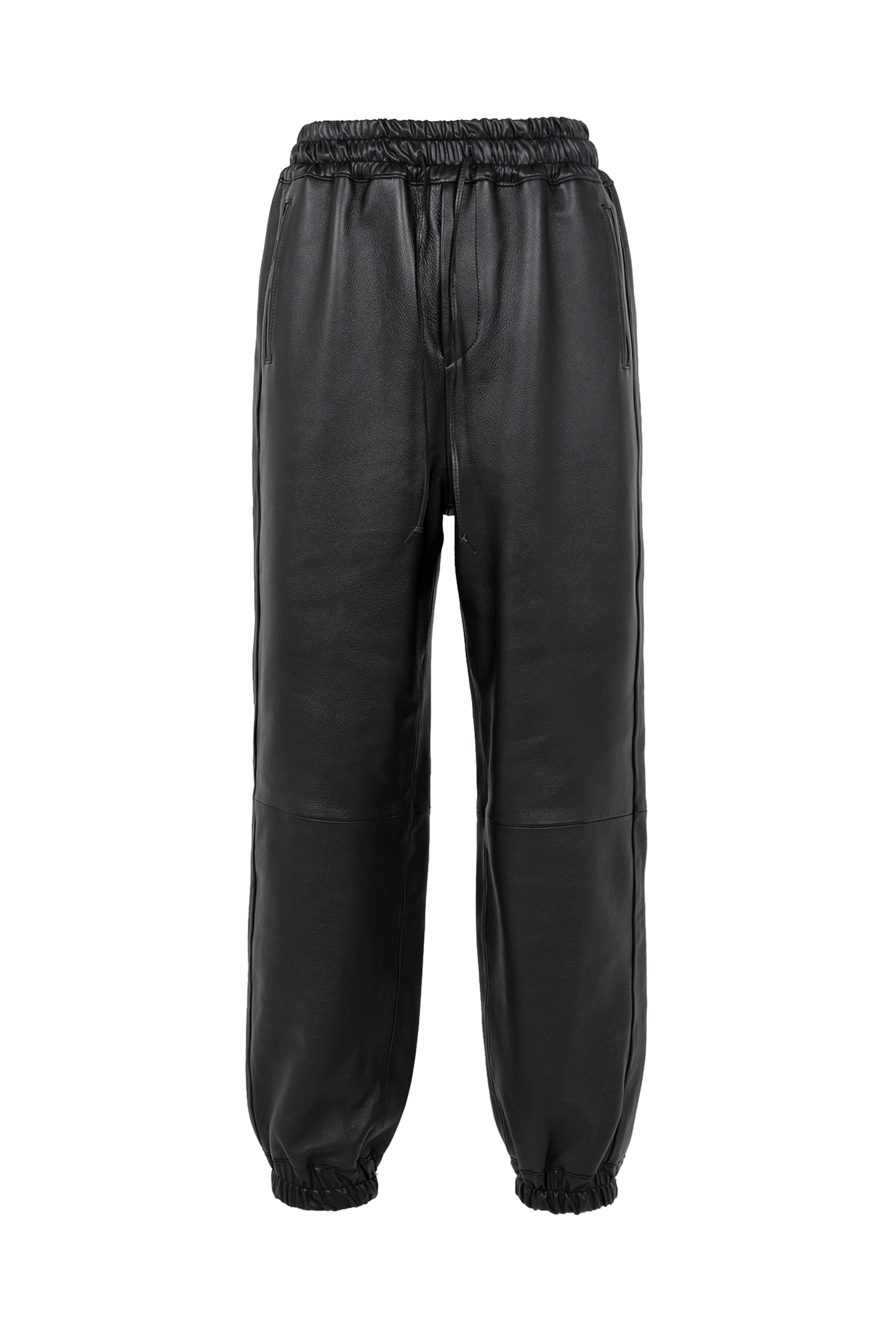 BREATH FW22 LEATHER TRACK PANTS / BLK - NUBIAN