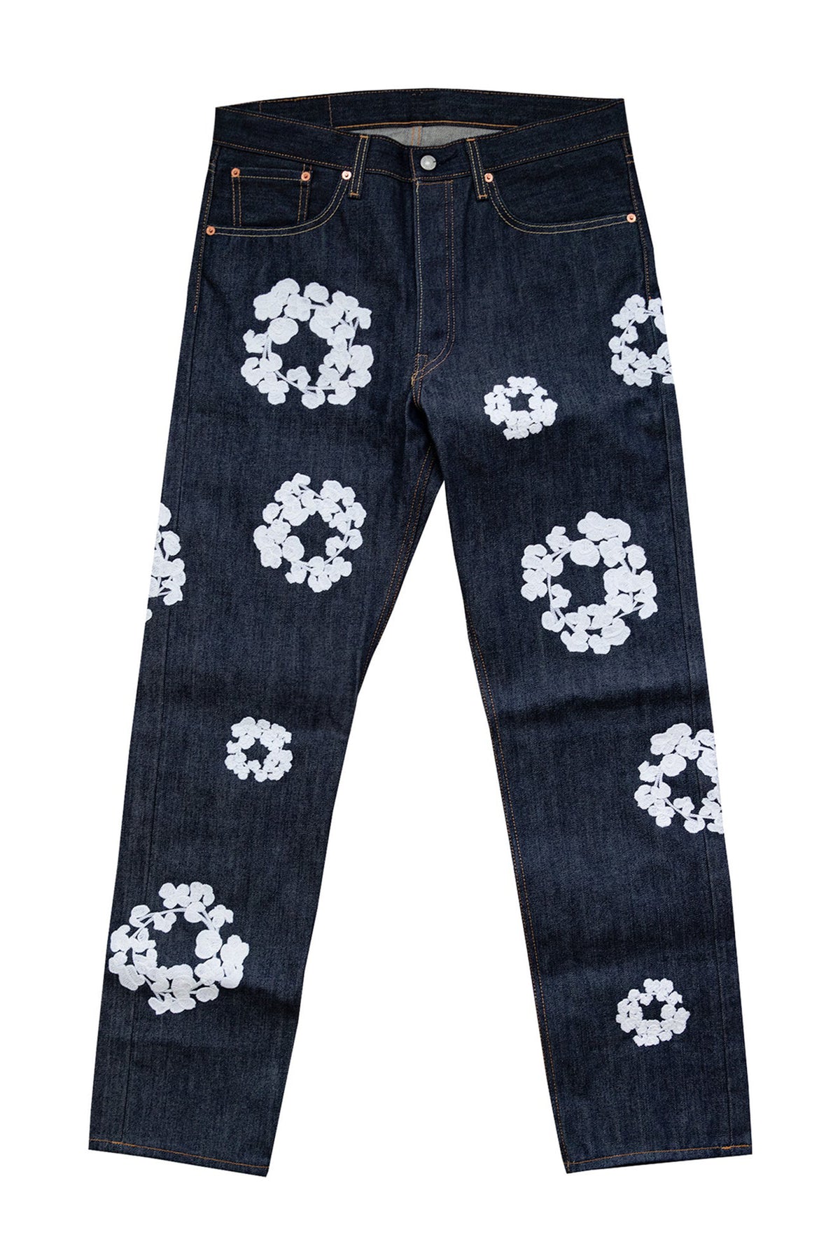 メール便可/取り寄せ DenimTears：Flower print denim 青 | www