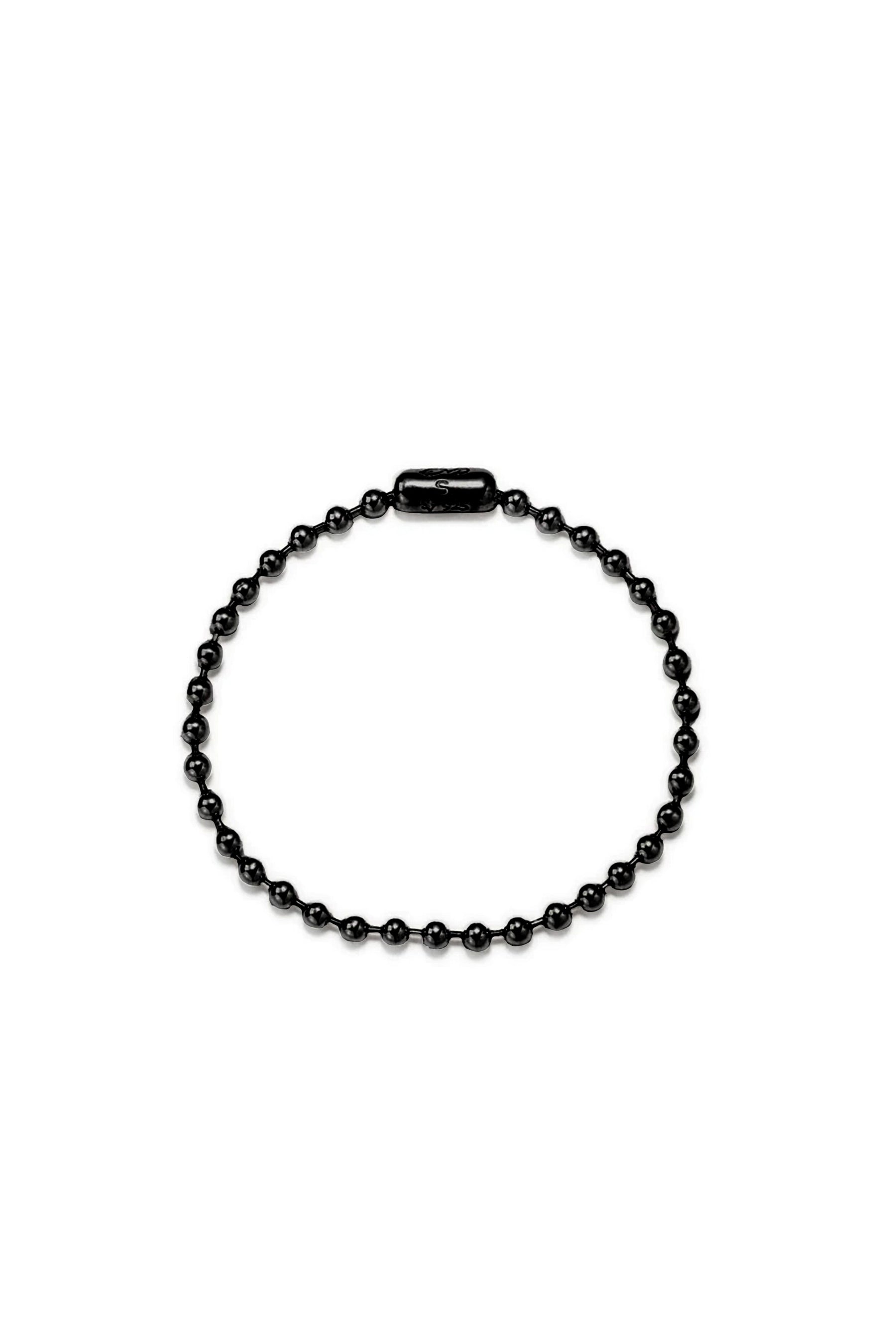 BALL CHAIN BRACELET. -S- REGULAR / BLK