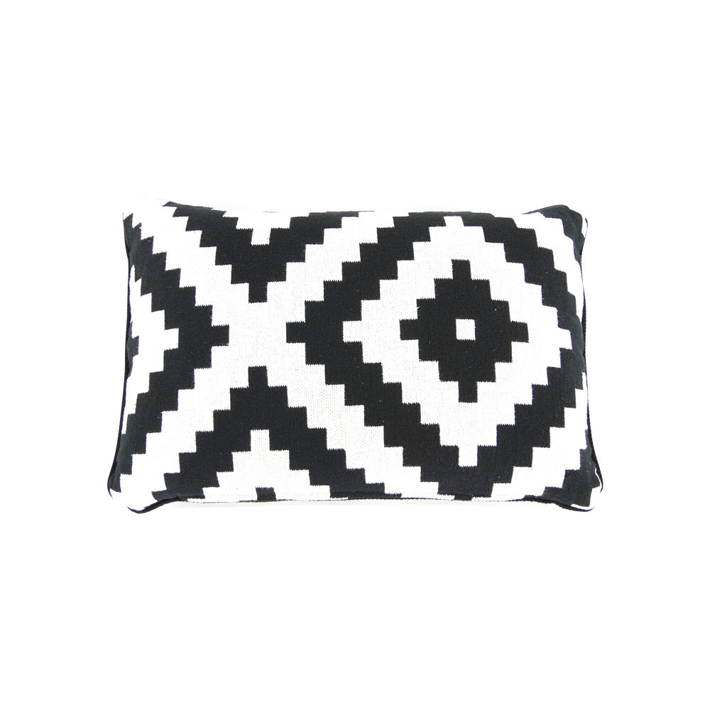 B&W pixeled boho cushion – Northampton Events