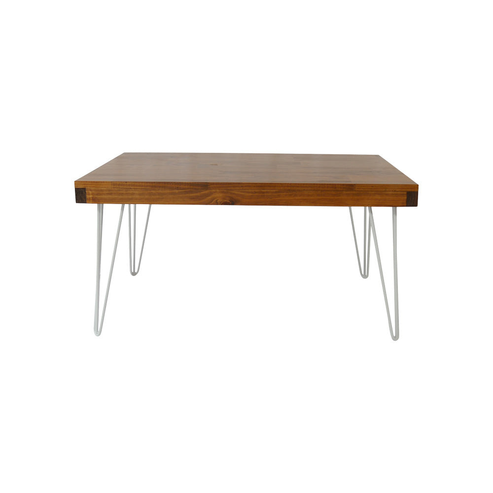 white hairpin coffee table