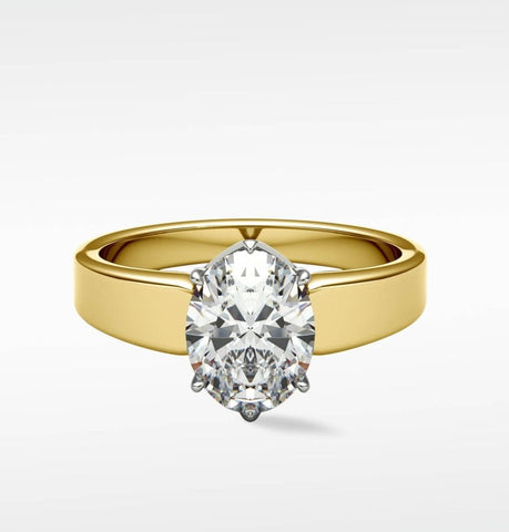 Diamond Engagement Ring with Gold Setting