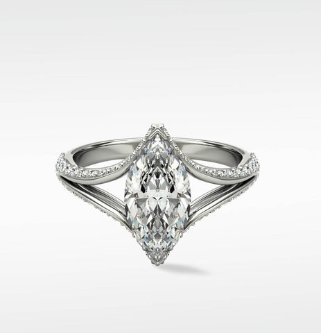 Marquise Cut Diamond Engagement Ring