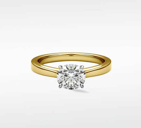Gold Metal Engagement Ring