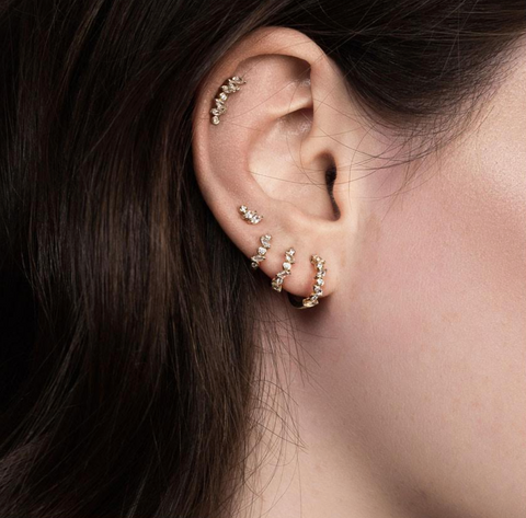 Earring Stack on Ear