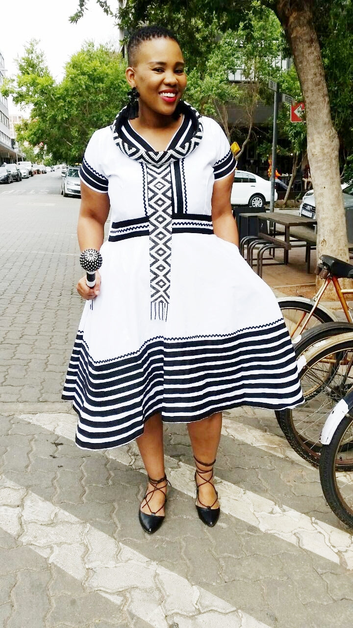 black and white xhosa traditional dresses