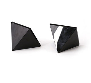 Chakra Healing Black Obsidian Crystal Pyramid | Obsidian Crystal Pyramid | Black Crystal Pyramid | Healing Crystal Pyramid Home Decor