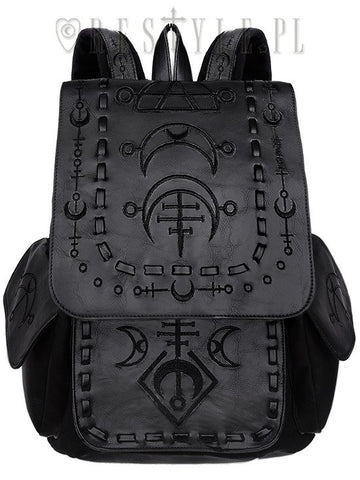 Runic Moon Black Backpack