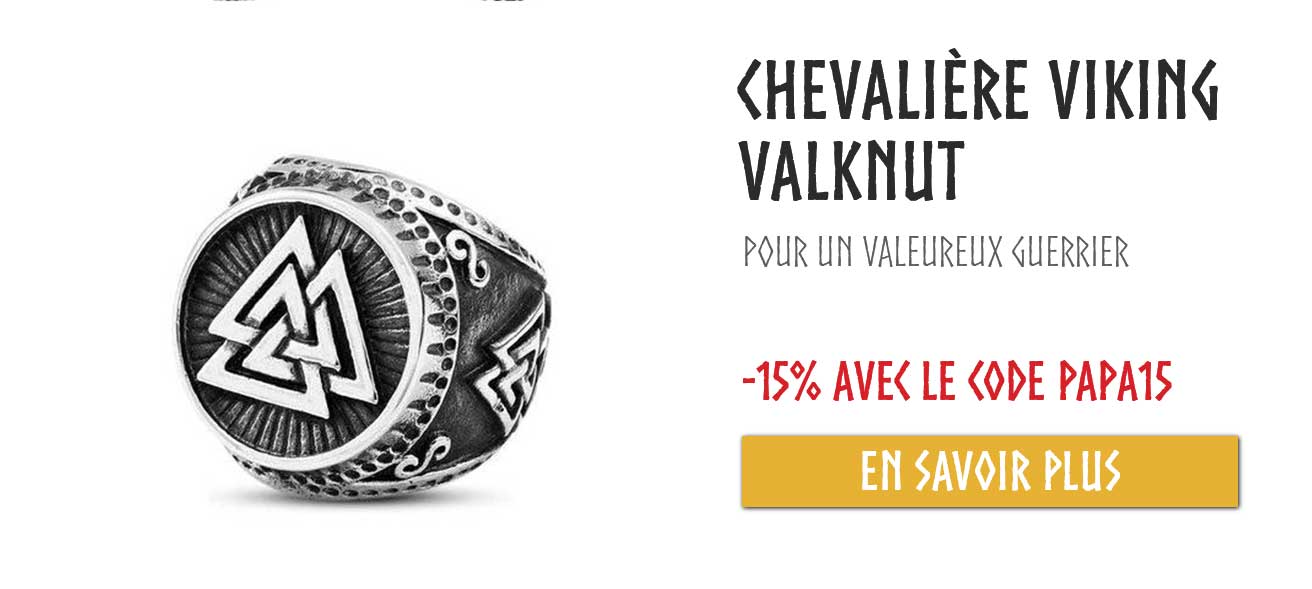 Chevalière Valknut pour homme