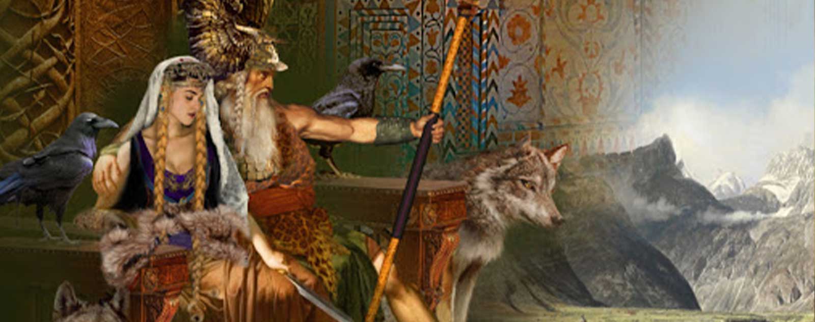 Mythologie von Frigg und Odin