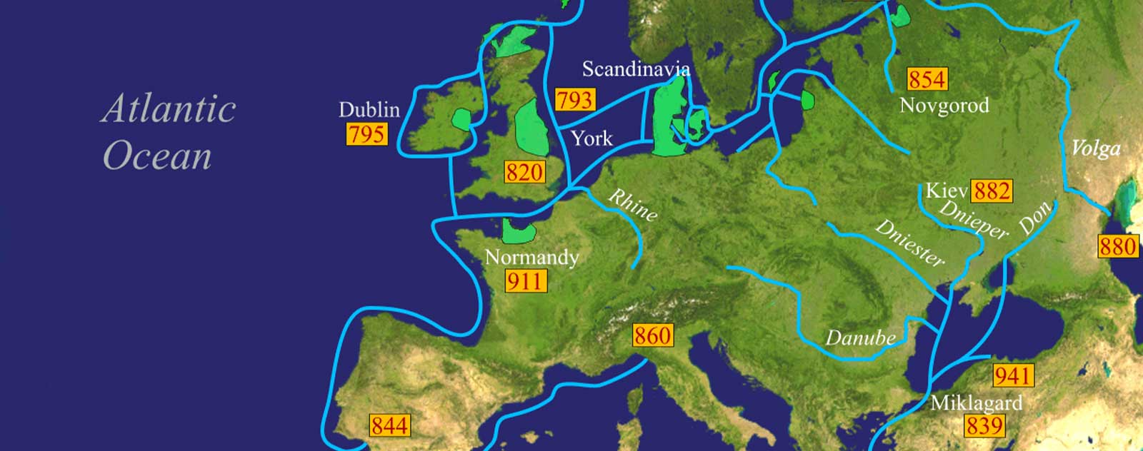 Viking Invasions Map