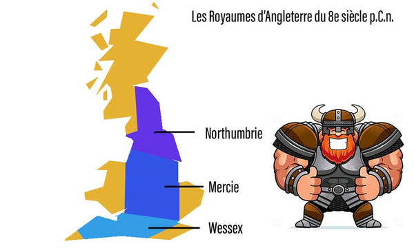 Les Royaumes d'Angleterre avec les Vikings