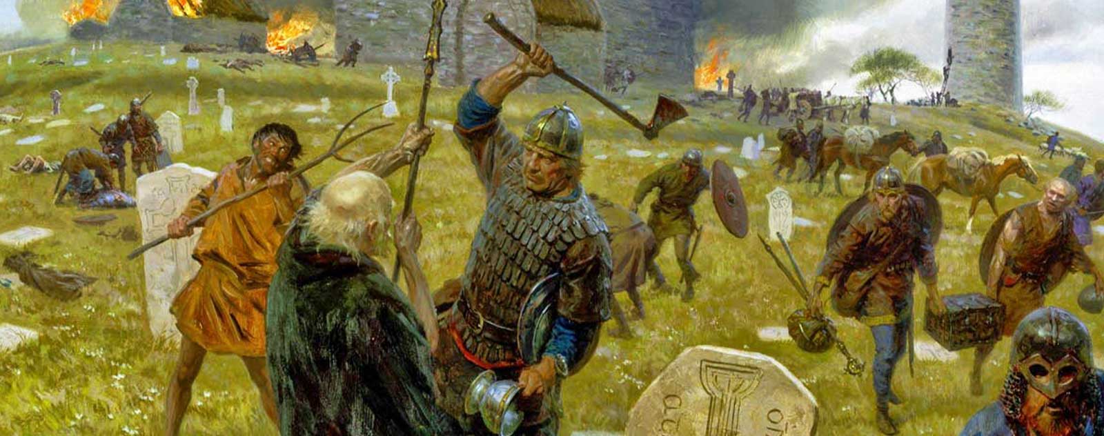 Invasion der Wikinger in Lindisfarne
