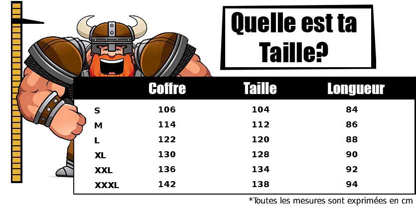 Guide de Taille Tunique Viking