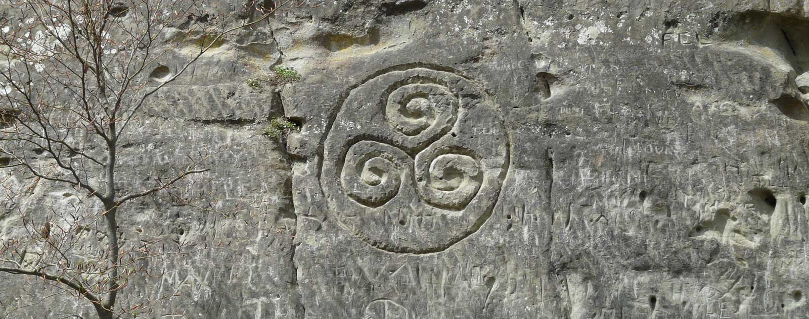 Stone engraving triskel