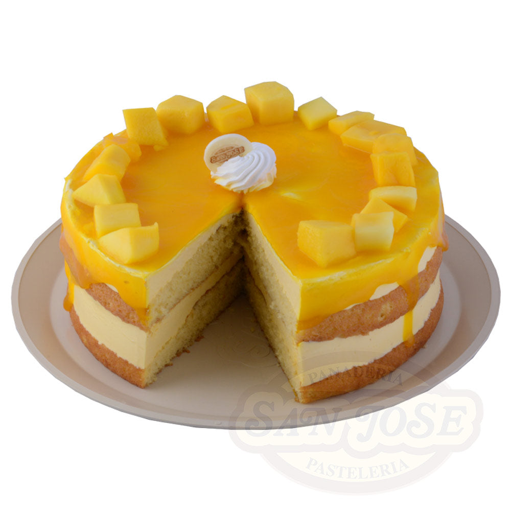 Compra pasteles vitrina chocolate y vainilla - Mousse de Mango Con Pan  Doble | Pastelería San José