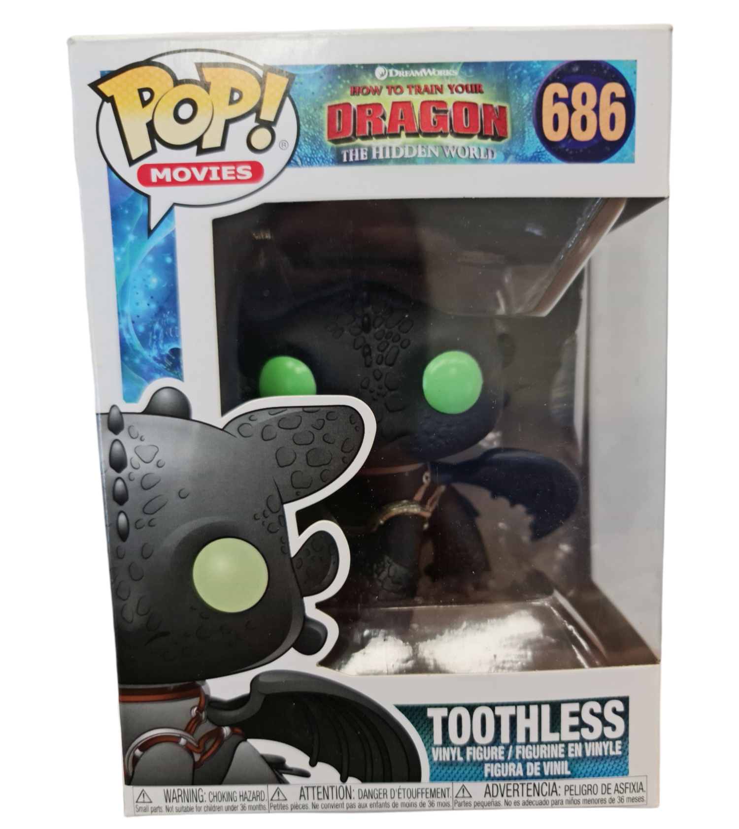 Funko Pop! Movies How to Train your Dragon- Toothless Pop Vinyl #686 (Pre-Loved)