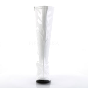 wide width white gogo boots