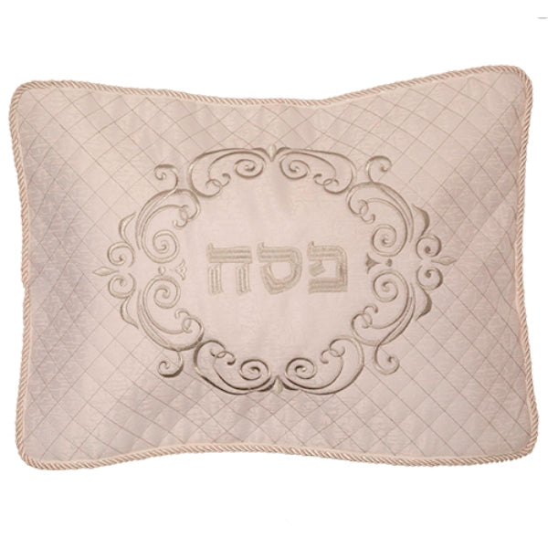 Pesach Pillow Brocade - Beige – Judaica Plaza
