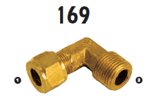 Brass Compression Elbow - Male (BSPT)