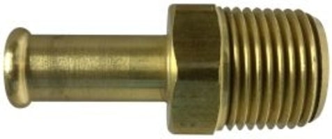 Beaded Hose Fitting: For 5/8 in Hose I.D., 5/8 in x 1/2 in Fitting Size,  Hose Barb x NPT, Rigid