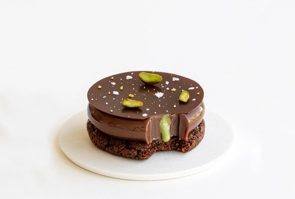 Chokoladecookies med pistaciecreme, opskrift fra Maja Vase, Oliviers & Co
