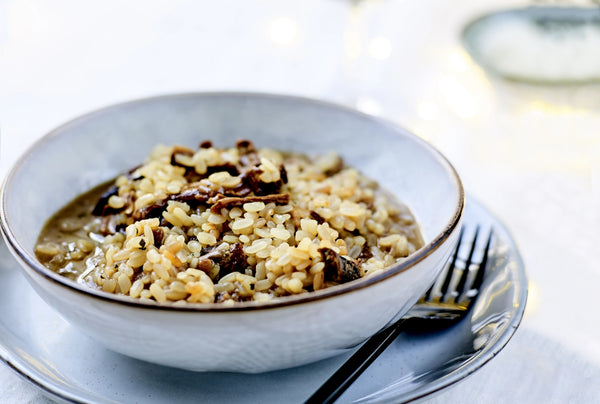 Opskrift risotto med svampe, trøfler og parmesancreme, Oliviers & Co