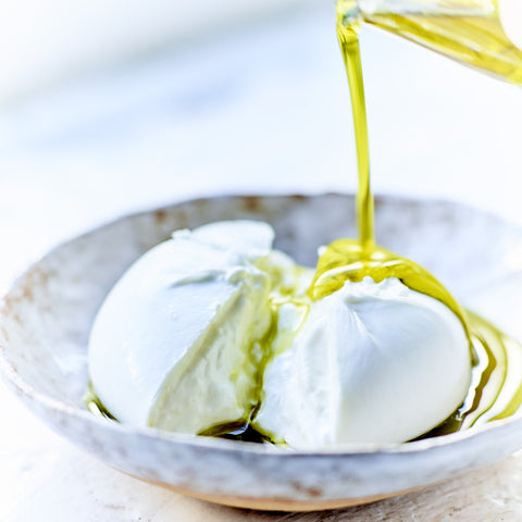 Burrata med olivenolie, Oliviers & Co