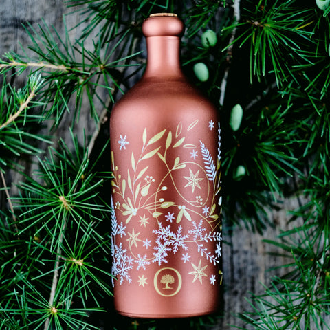 Limited edition jule olivenolie i smuk flaske fra Oliviers & Co