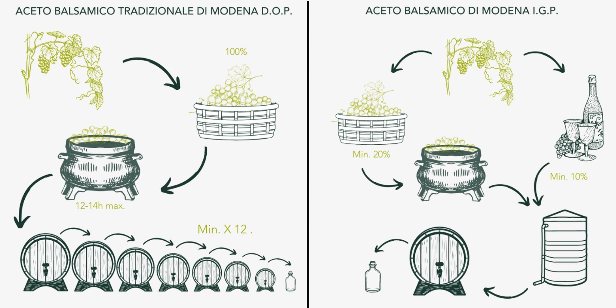 Produktion af balsamico, 2 typer, guide til balsamico fra Oliviers & Co