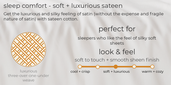 Sateen bedding comfort guide