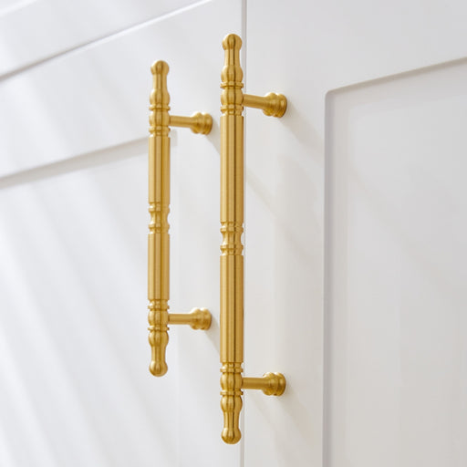 Goldenwarm Cabinet Handles And Kitchen Door Pulls Brushed Brass Modern Gold