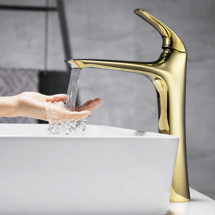 Single Handle One-Hole Vessel Bathroom Sink Faucet