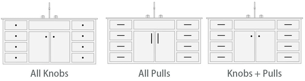 the style of knobs and pulls