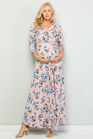 Ruby Floral Surplice Dress