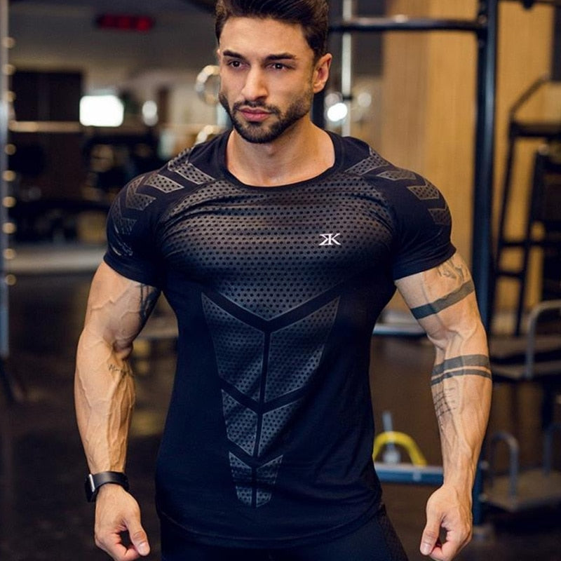 New Men Compression T-shirt Jogger Sporting Skinny Tee Shirt Male Gyms –  REBEL