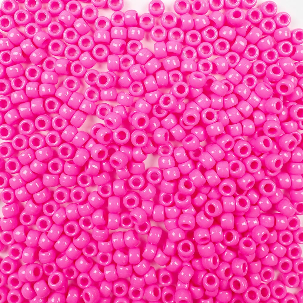Colorations® Pink Pony Beads - 1/2 lb. Pink Color