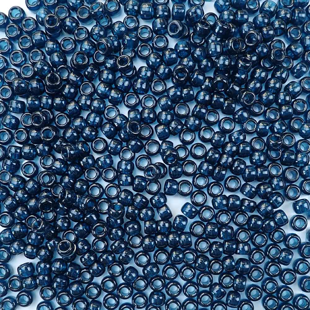 Cobalt Blue Pearl Plastic Craft Pony Beads 6x9mm Bulk, Made in the USA -  Pony Beads Plus