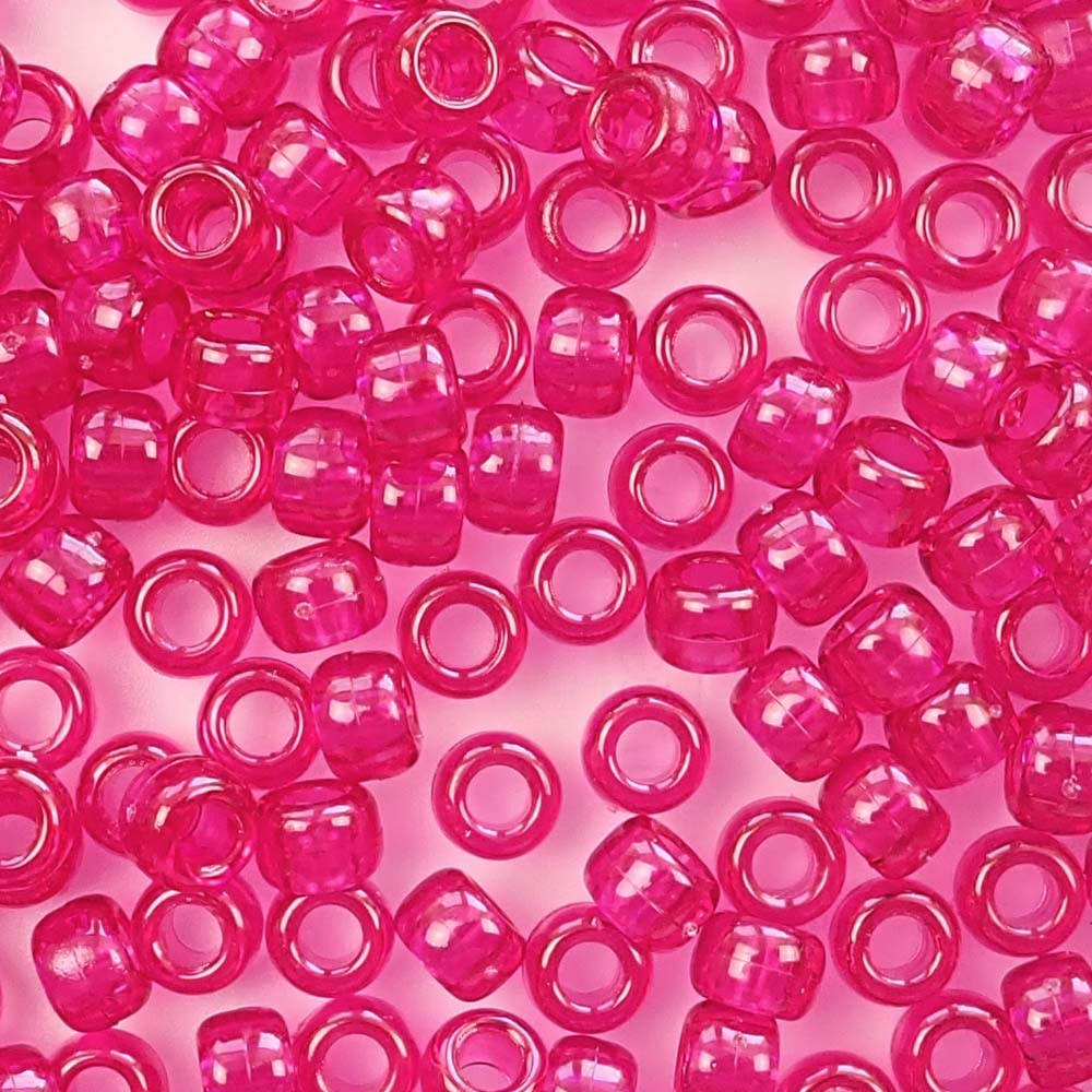 Berry Medley Pink & Purple Pony Beads, Made in The USA, 6 x 9mm, Plastic  Craft Beads for Arts Crafts Hair braiding Jewelry Decorations Accessories