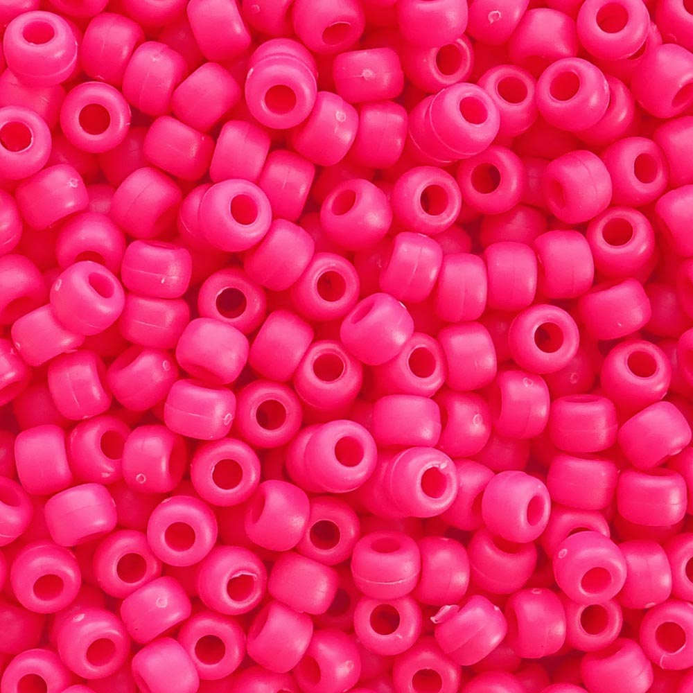 Neon Red Pony Beads