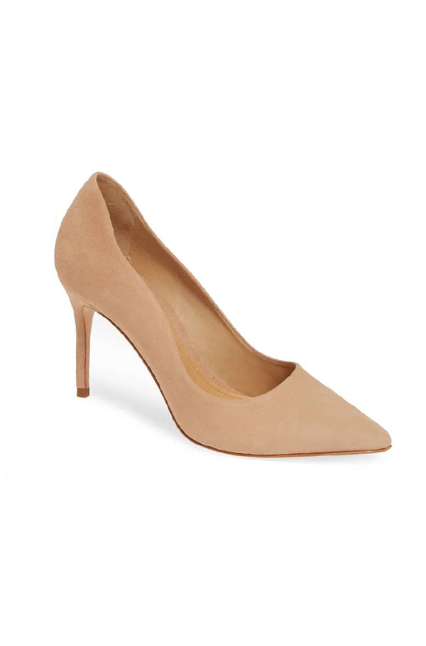 Tan Suede Stiletto Pump 02029ZTBAM02 - Deery